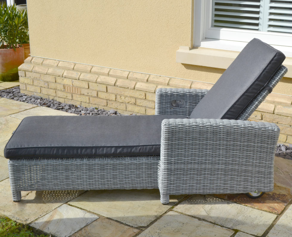 Outdoor Sun Lounger - Club Grey By Harbo