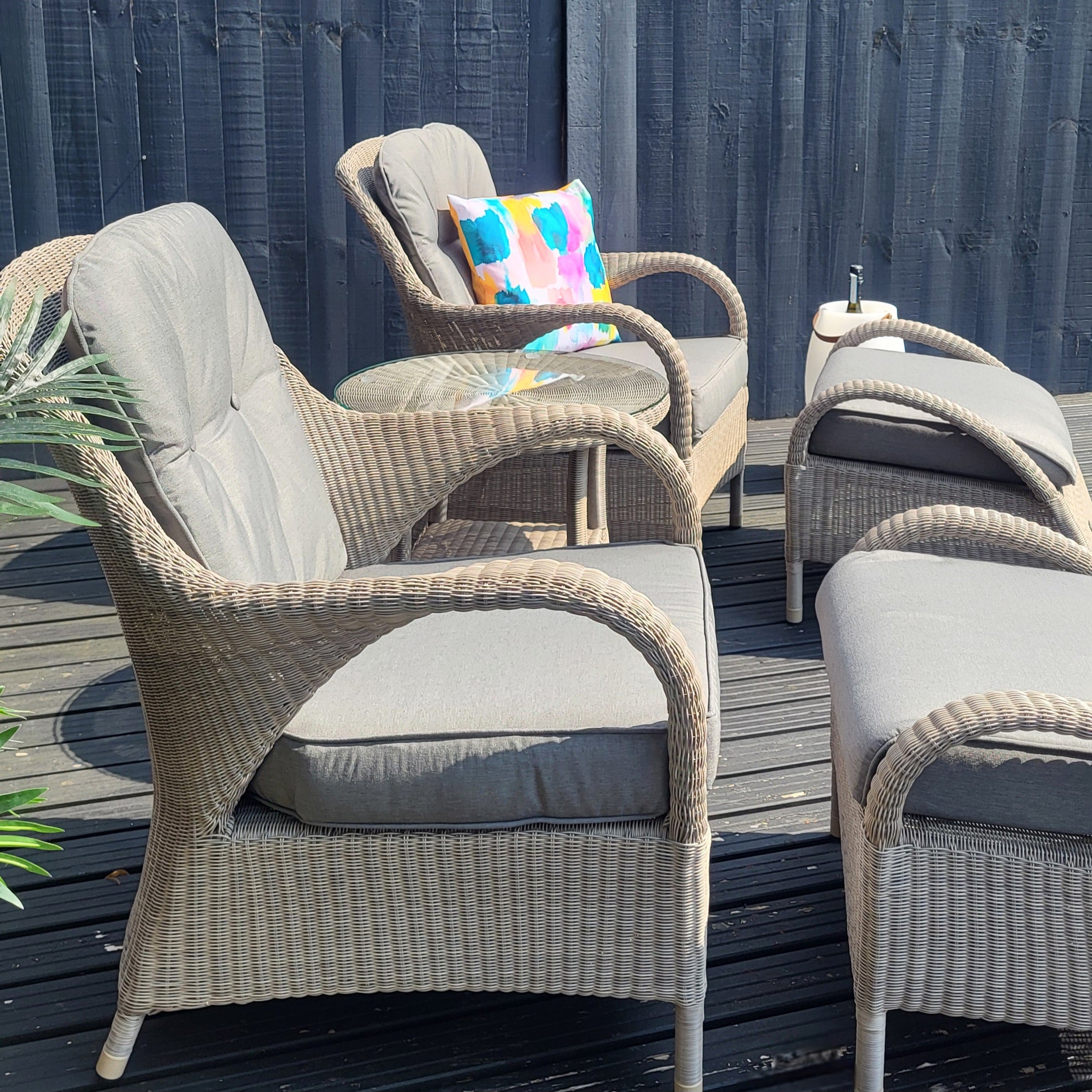 Outdoor bistro set with cushions hotsell