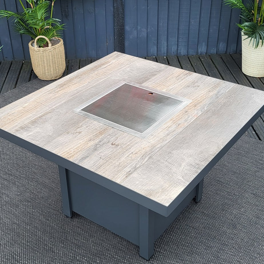 Square Gas Firepit Table - Triton By Vila