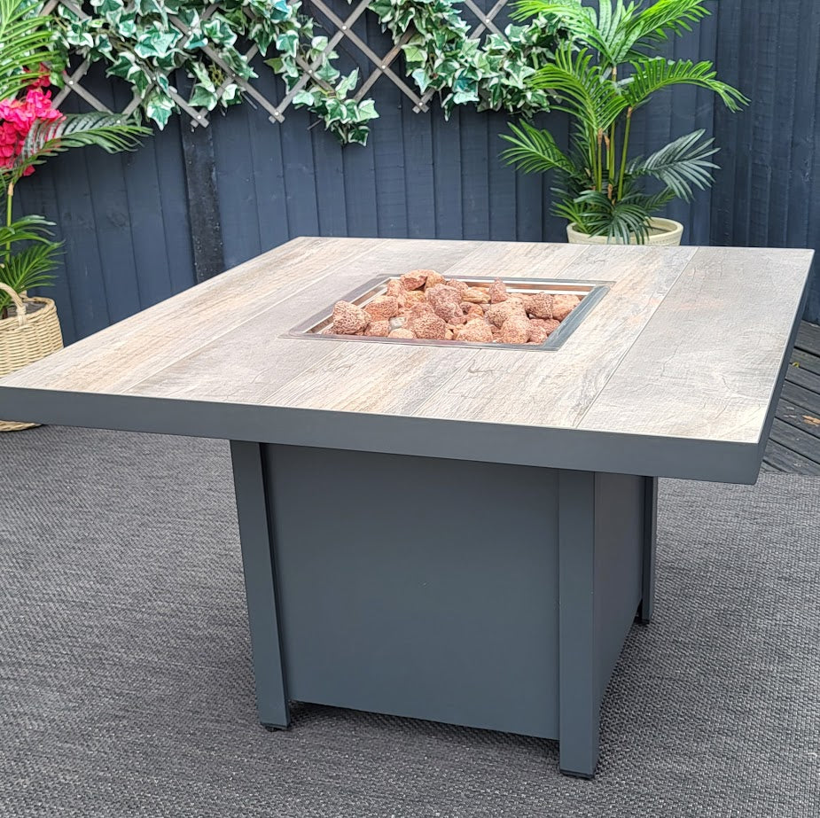 Square Gas Firepit Table - Triton By Vila