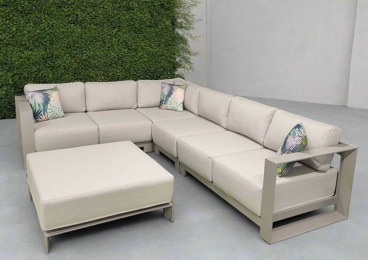 Levanto L Corner Outdoor Sofa and Stool | Garden Impressions