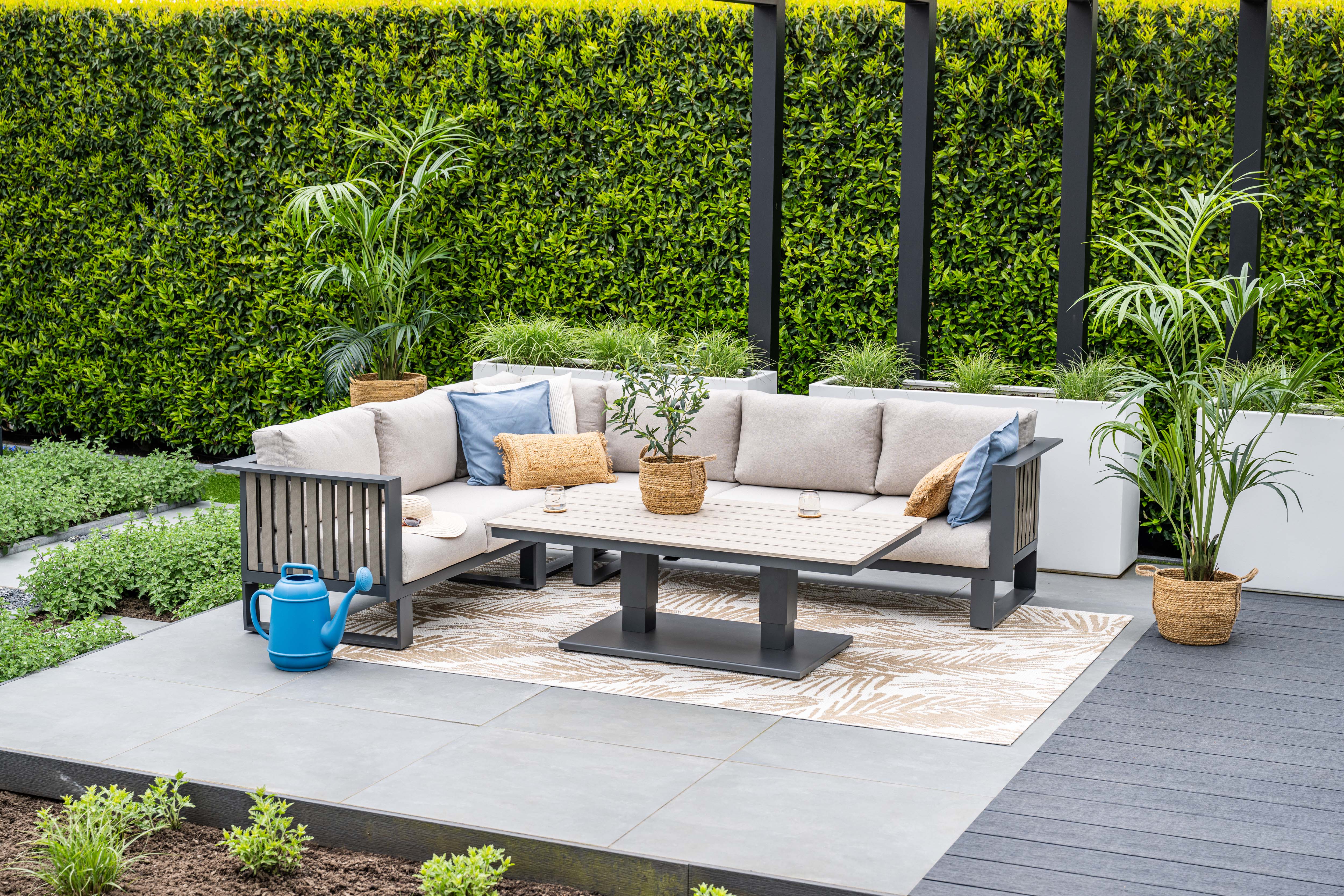 Bologna Modular Outdoor Corner Sofa Set - Adjustable Table | Garden Impressions