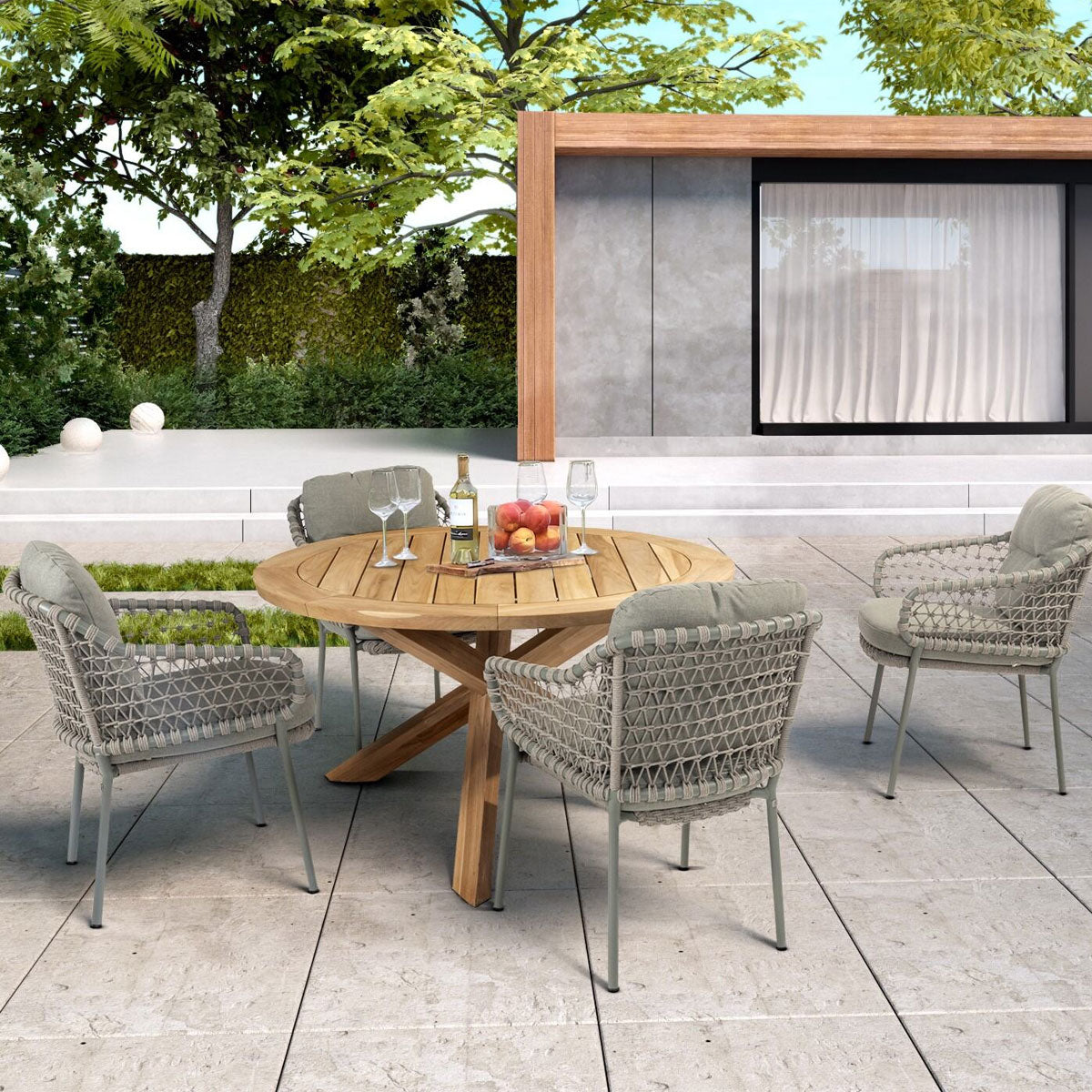 Jura 4 Seat Outdoor Dining Set | 4 Seasons Outdoor