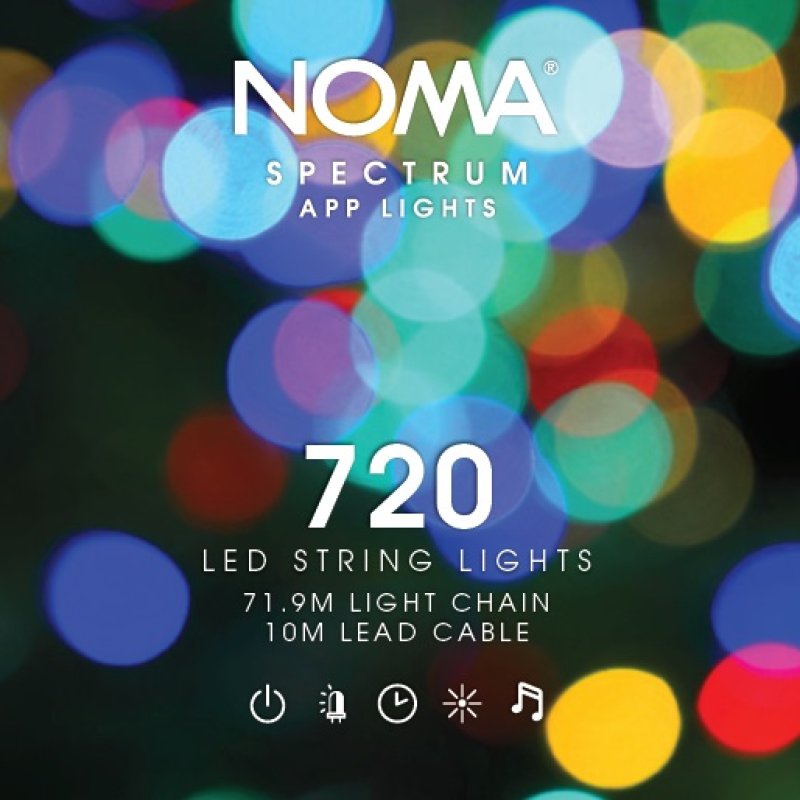 Luzes de corda LED controladas por aplicativo 720 Spectrum - Noma 