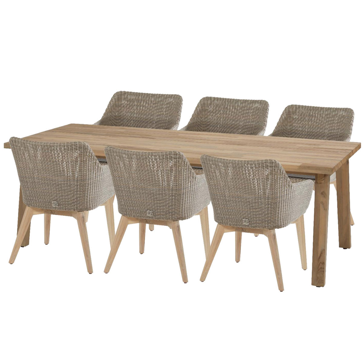 Avila 6 Seat Outdoor Dining with Derby 240cm Table | 4 Seasons Outdoor