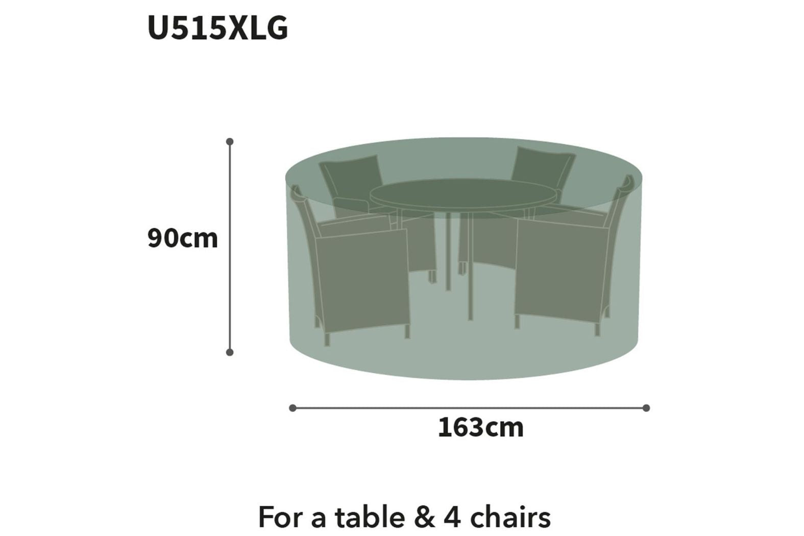 Bosmere Ultimate Protector Outdoor Furniture Cover for Small Round Dining 163cm