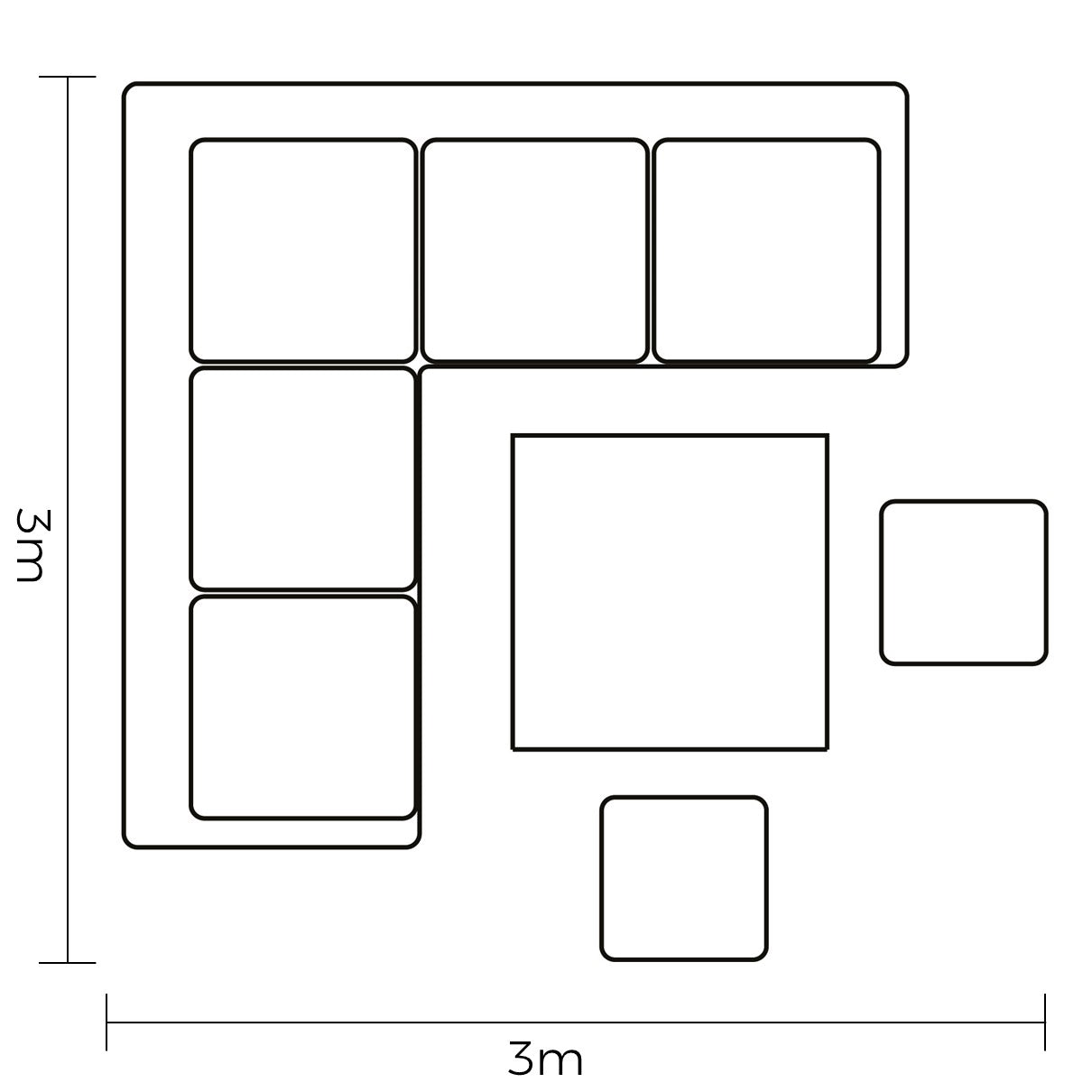 Outdoor Square Casual Corner Set - Eden By Hartman