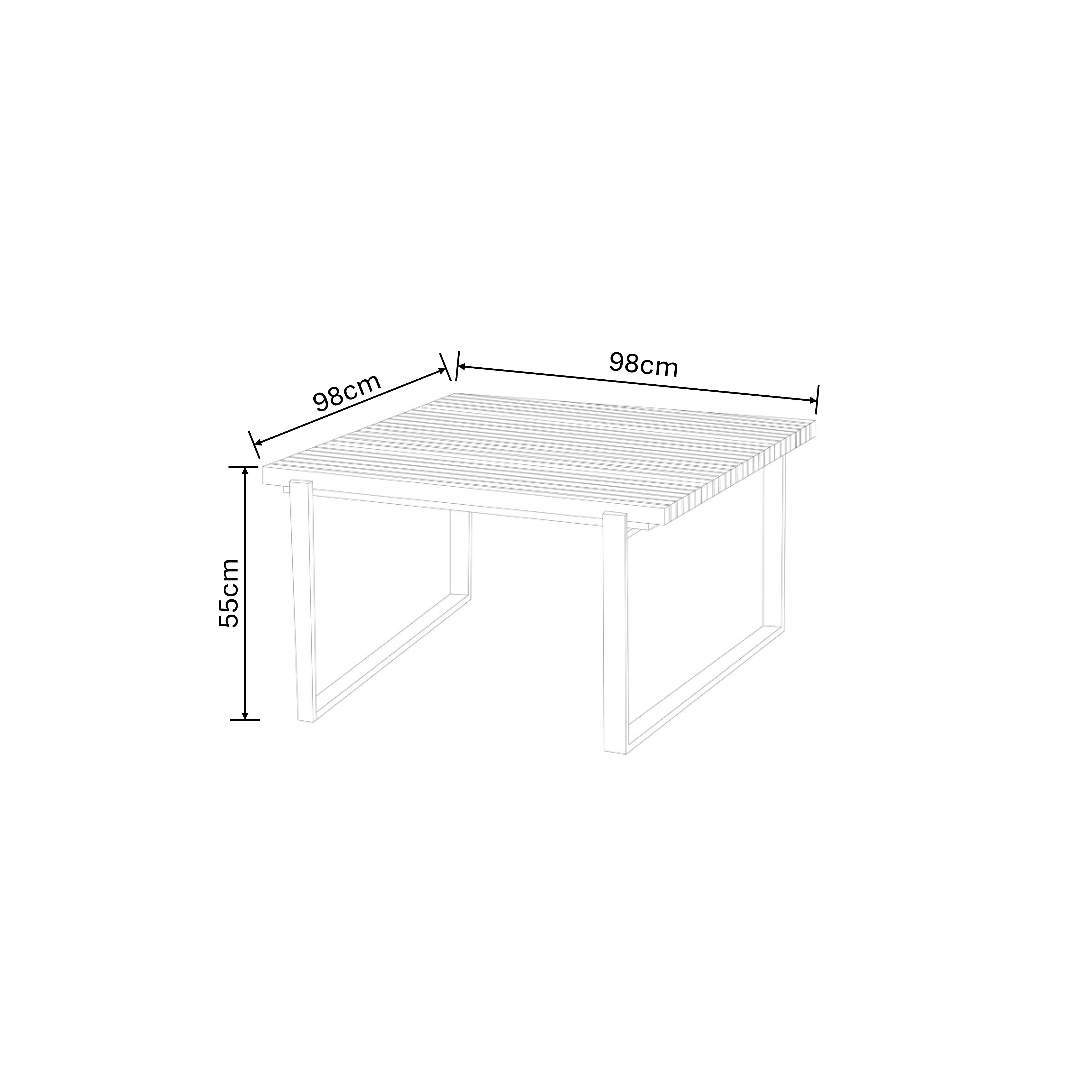 Outdoor Square Casual Corner Set with Seychelles Cantilever - Eden By Hartman