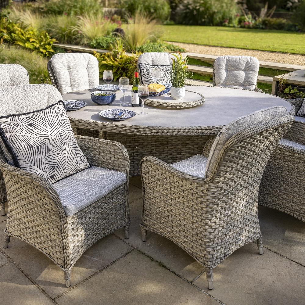 Outdoor 8 Seat Elliptical Dining Set - Eton By Hartman