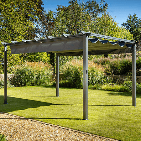 Roma Pergola 4m x 3m in Grey | Hartman