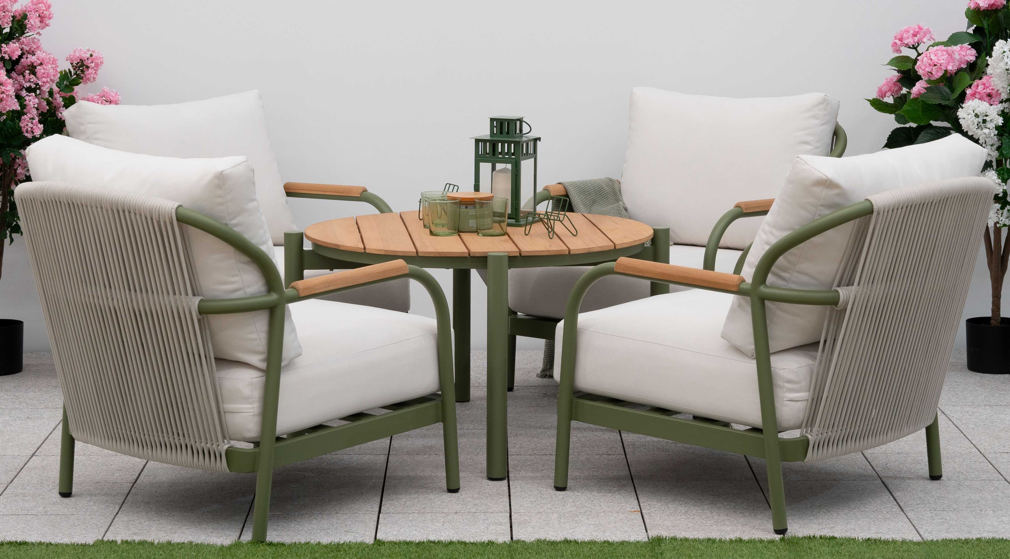 Ashley Outdoor Casual 4 Seat Dining Set - Nova