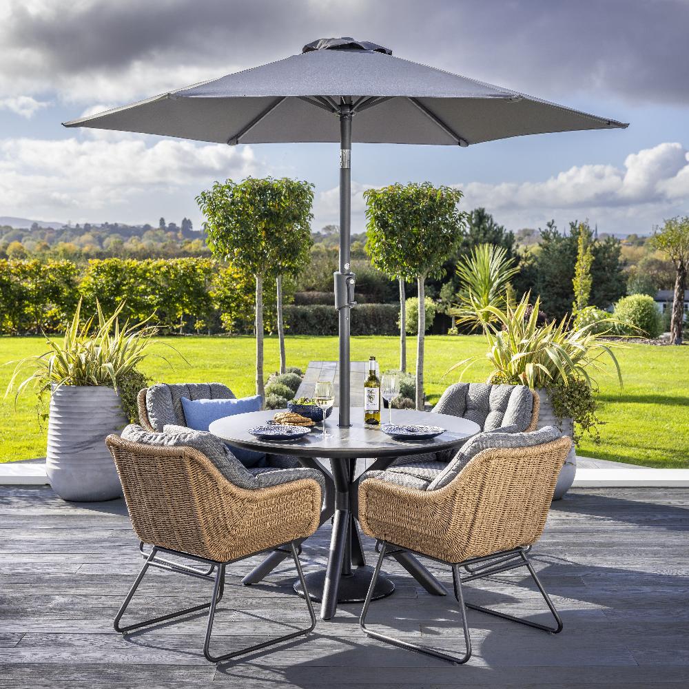 Outdoor 4 Seat Dining Set - Rayo By Hartman