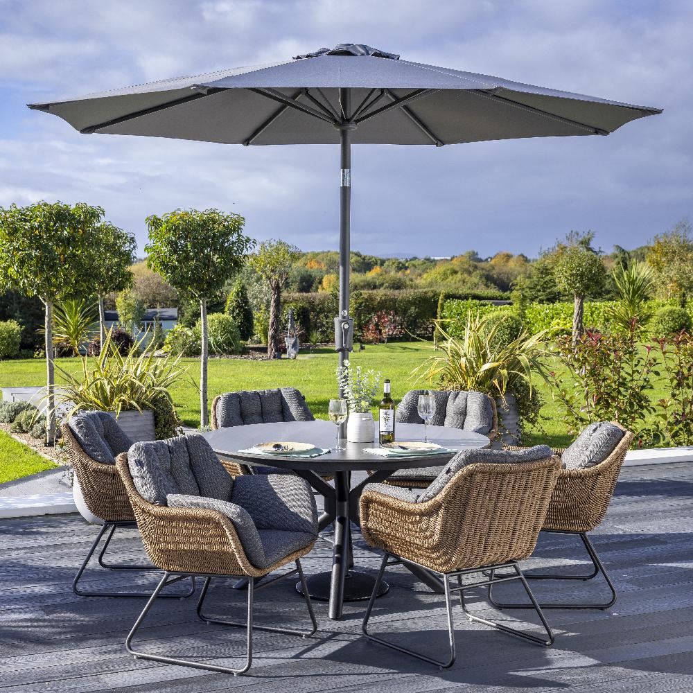 Outdoor 6 Seat Dining Set - Rayo By Hartman