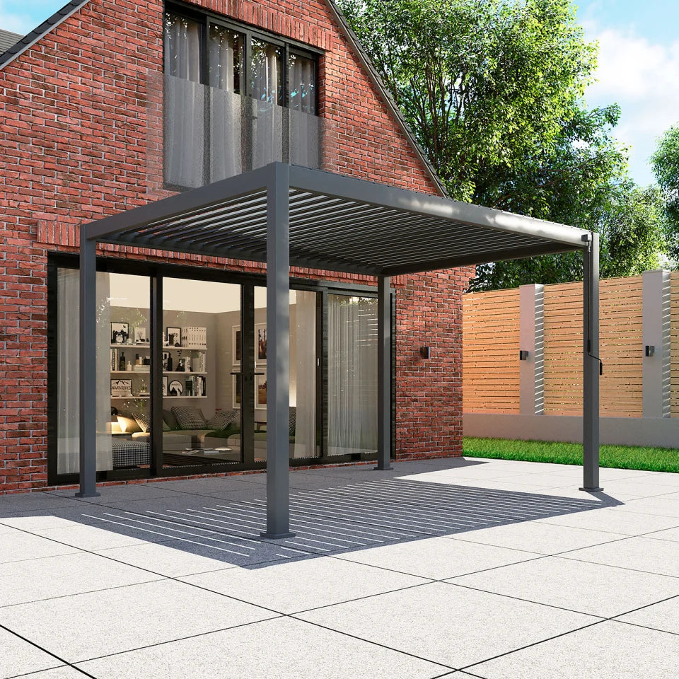 Aluminium 3.6m x 3m Pergola Grey - Titan By Nova