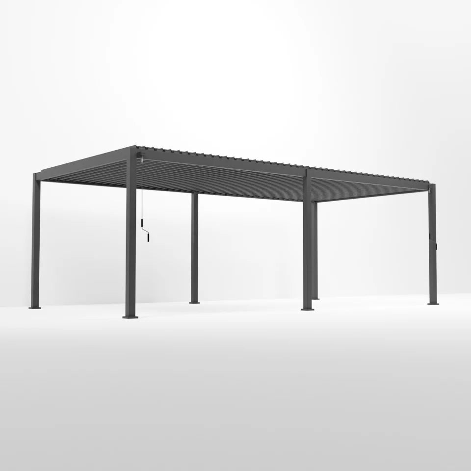 Aluminium 7.2m x 3.6m Pergola Grey - Titan By Nova