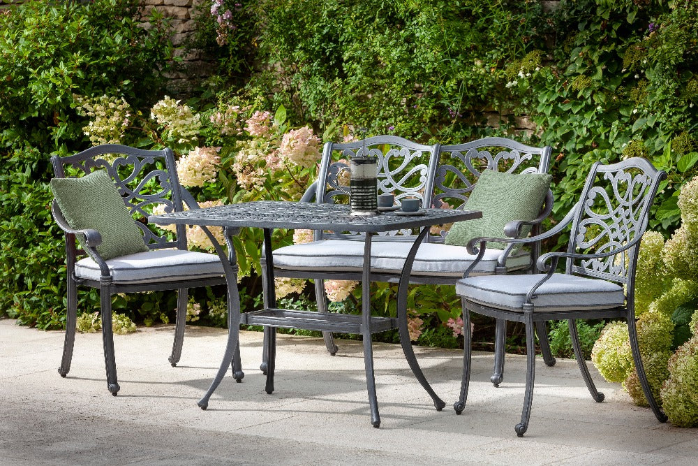 Cast aluminium patio discount set