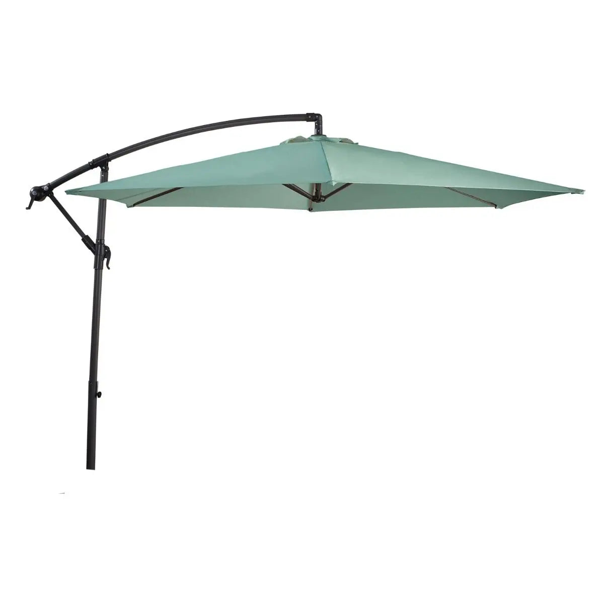 3m Round Parasol Including Base - Mediterranean By Hartman Lagoon Blue