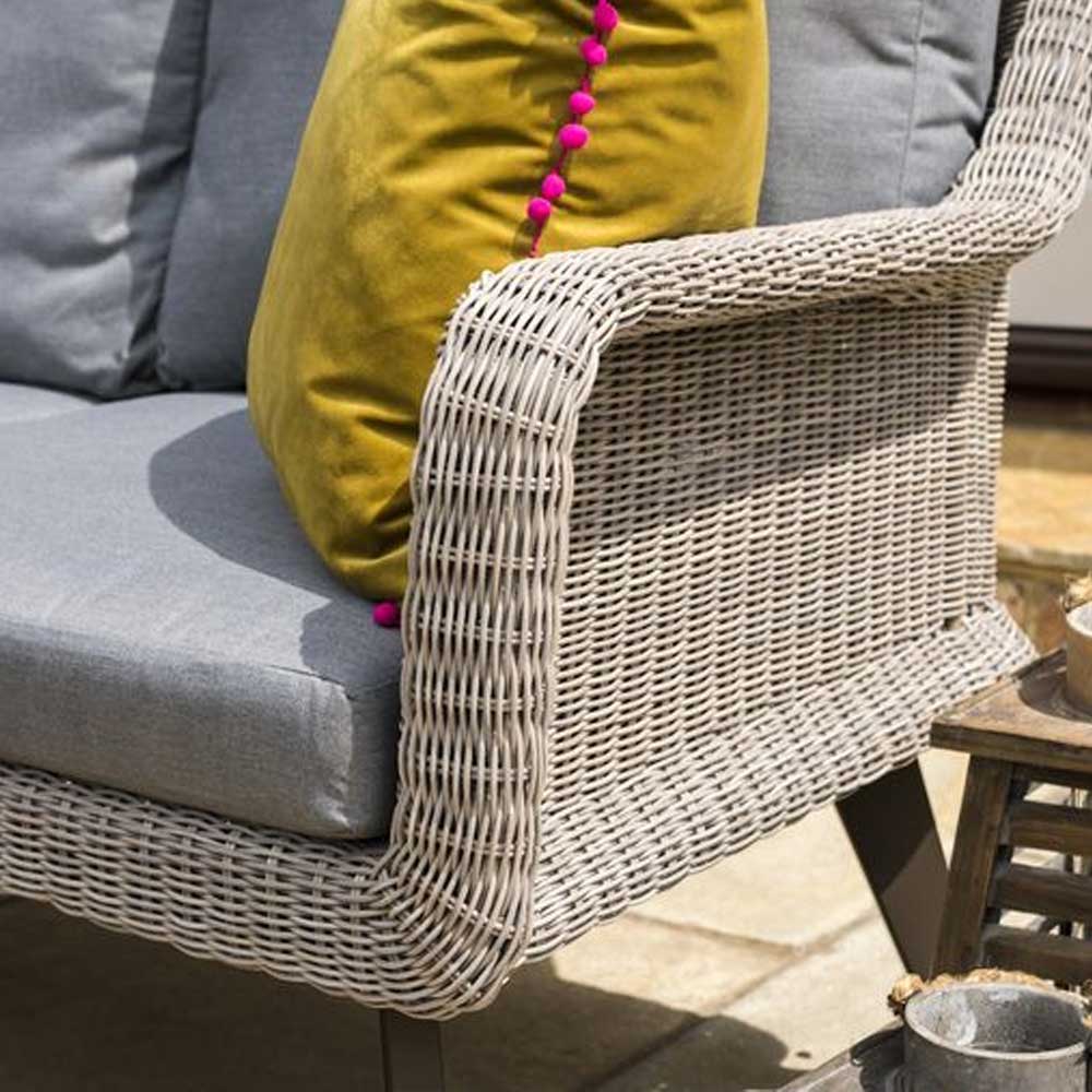 Memphis Medium Cosy Dining Corner in Taupe by 4 Seasons Outdoor