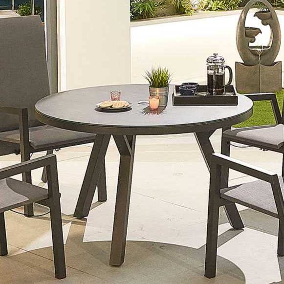 Outdoor Aluminium Round 120cm Table Only - Nova