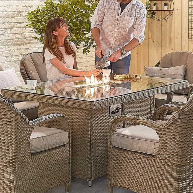 Firepit Dining Table 1m x 1.5m in Willow | Thalia by Nova