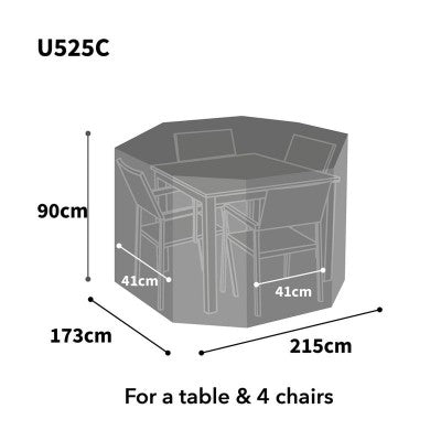 Bosmere Ultimate Protector Outdoor Furniture Cover for Small Rectangle Dining Set - 215cm x 173cm x 90cm