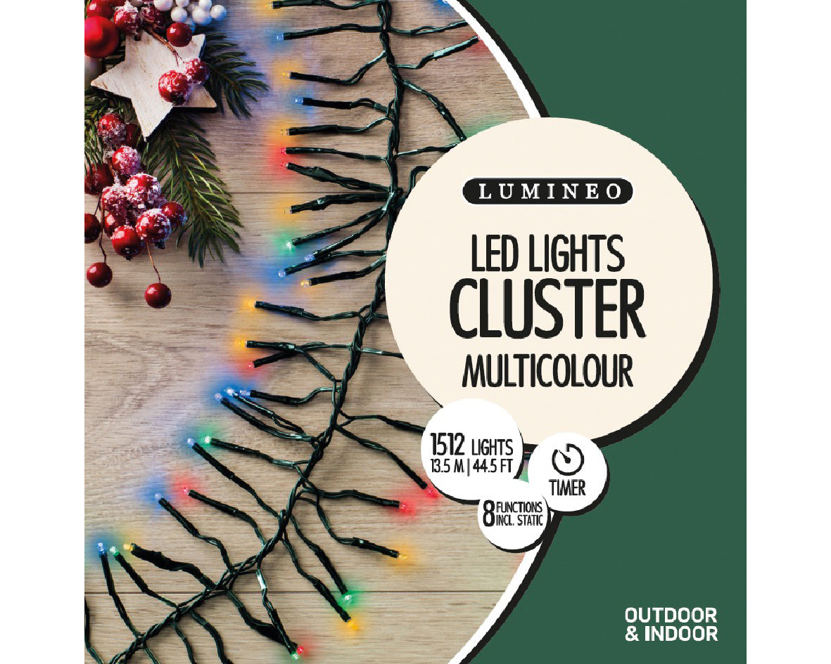 Christmas Lights | LED Cluster Twinkle Lights - Colour & Size Options