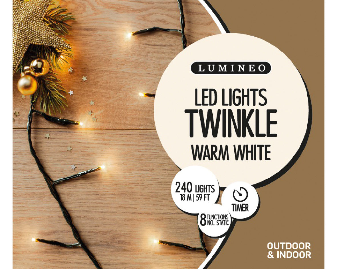 Christmas Lights | LED Twinkle Lights - Colour & Size Options